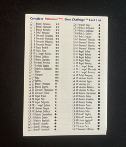 Pokemon TCG Card List- Base Set 1 & 2, Gym Challenge, Team Rocket - Unmarked - Image 3