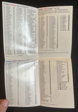 Pokemon TCG Card List- Base Set 1 & 2, Gym Challenge, Team Rocket - Unmarked - Image 4