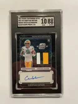 2022 Contenders Optic Black Scope RPA - Christian Watson RC AUTO 1/10 - SGC 8/10 - Image 1