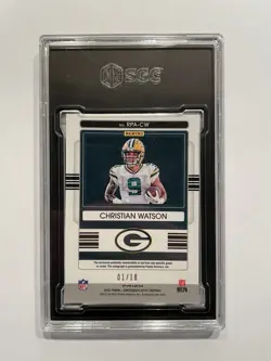 2022 Contenders Optic Black Scope RPA - Christian Watson RC AUTO 1/10 - SGC 8/10 - Image 2