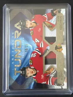 2025-26 UD Artifacts Tundra Teammates T2-BK Connor Bedard Kevin Korchinski 10/25 - Image 1