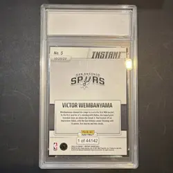 2023-24 Panini Instant Victor Wembanyama Rookie #5 /44142 PGI 10 Spurs NBA - Image 2