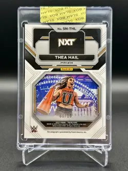 2023 Panini Prizm WWE Thea Hail Sensational Signatures Prizms Gold /10 Auto RC - Image 2
