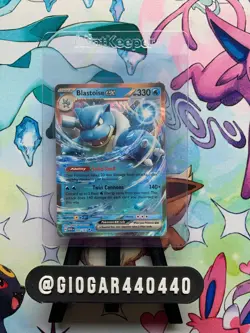 Pokemon TCG Blastoise ex 009/165-Scarlet & Violet 151-Double Rare-Pack Fresh-NM - Image 1