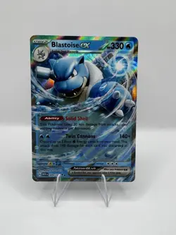 Pokemon TCG Blastoise ex Scarlet & Violet-151 009/165 Holo Double Rare NM - Image 1