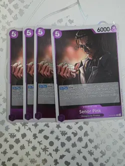 Playset 4X OP10-067 Senor Pink Rare One Piece TCG Royal Blood - Image 1