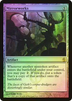 Mirrorworks Foil x1 Mirrodin Besieged MTG Magic the Gathering Artifact Card - Image 1