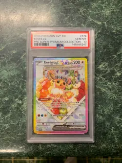 Pokemon TCG Eevee EX 174 Prismatic Evolutions Black Star Promo Card PSA 10 #174 - Image 1
