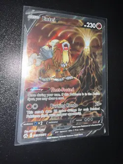Entei V GG36/GG70 Pokemon TCG Crown Zenith Galarian Gallery Full Art Card NM - Image 1