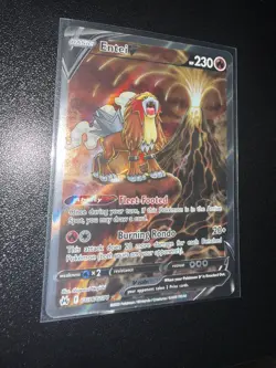Entei V GG36/GG70 Pokemon TCG Crown Zenith Galarian Gallery Full Art Card NM - Image 2