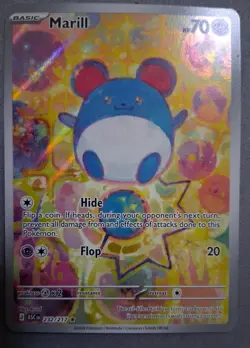 Pokemon TCG Marill 232/217 ASC Basic 70 HP Holo Nintendo Aqua Type Card - Image 1