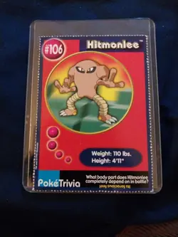 VTG Vintage POKEMON Pokemon TCG Hitmonlee #106 TRADING CARD Burger King Nintendo - Image 1