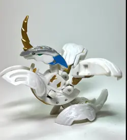 Bakugan White Sechs Tavanel 640G MG Japan Import & Character Card Rare - Image 5