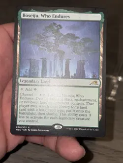 Wizards of the Coast Boseiju, Who Endures Neon Dynasty Rare Green Land NM (C) - Image 5