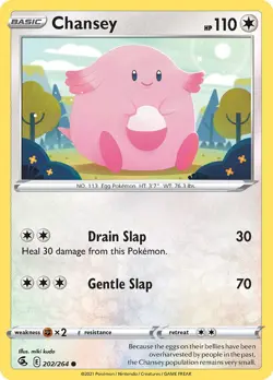 202/264 Chansey | Common | Pokemon Trading Card Sword & Shield Fusion Strike TCG - Image 1