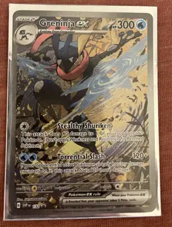Greninja ex SVP 132 Scarlet & Violet Full Art Black Star Promo Pokemon Card NM - Image 1