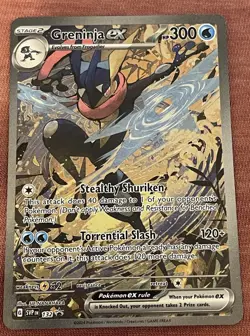 Greninja ex SVP 132 Scarlet & Violet Full Art Black Star Promo Pokemon Card NM - Image 2