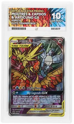 Pokemon Moltres & Zapdos & Articuno GX Hidden Fates SM210 Promo Ace 10 PERFECT - Image 1