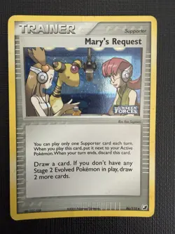 Mary's Request #86/115 EX Unseen Forces Stamped Reverse Holo Pokemon - 2005 - Image 1