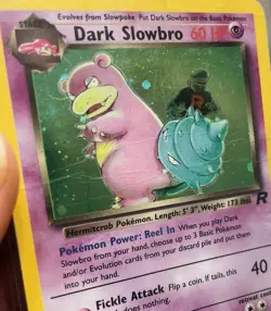 Dark Slowbro 12/82 HOLO Pokemon TEAM ROCKET Moderate Play (MP) - Image 3