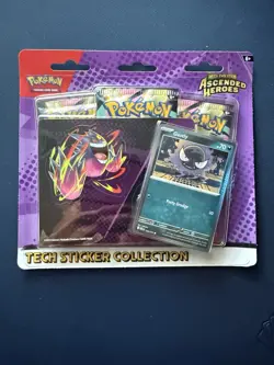 Pokemon TCG Ascended Heroes Gastly Tech Sticker Blister Sealed Booster Packs New - Image 1