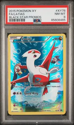 2015 POKEMON XY BLACK STAR PROMO LATIAS #XY78 HOLO PSA 8 NM #130341512 - Image 1