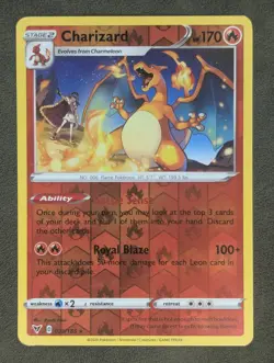 Charizard 025/185 Pokemon TCG Rare SWSH04: Vivid Voltage Near Mint - Image 1