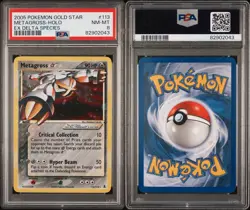 Pokemon 2005 EX Delta Species Gold Star #113 Metagross-Holo PSA 8 - Image 1