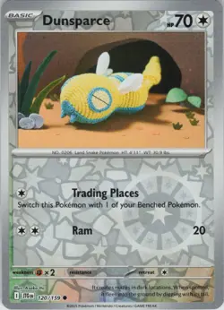 Dunsparce - Common - Reverse Holo - Pokemon - SV09: Journey Together - 120/159 - - Image 1