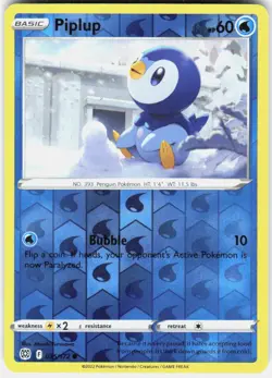 Piplup Reverse Holo Pokemon SWSH09: Brilliant Stars 035/172 NM - Image 1