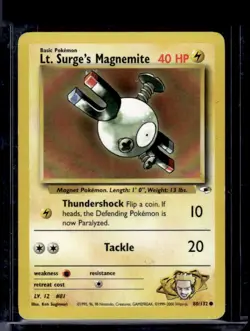 Lt. Surge's Magnemite 80 Pokemon Gym Heroes 080/132 LP - Image 1