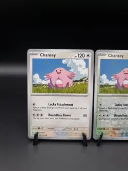 Chansey 133/167 Non Holo & Reverse Holo Twilight Masquerade Pokemon TCG Bundle - Image 2