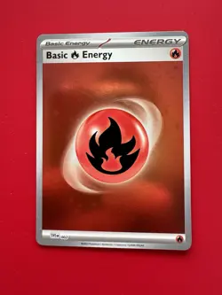 Pokemon TCG Scarlet & Violet 151 Fire Energy Holo Rare SVE 002 Pack Fresh - Image 1