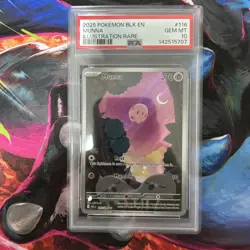 2025 Pokemon Munna #116/086 Black Bolt Illustration Rare PSA 10 - Image 1