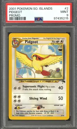 Pokemon Southern Islands Pidgeot 2/18 PSA 9 - Image 1