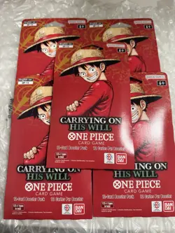 LOT OF 10 One Piece OP-13 Carrying on His Will Sleeved Blister Booster Packs New - Image 1