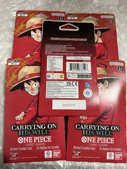 LOT OF 10 One Piece OP-13 Carrying on His Will Sleeved Blister Booster Packs New - Image 2
