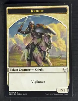 Knight Token - White - Scott Art - DOM Dominaria - MTG Magic - Image 1