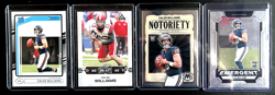 CALEB WILLIAMS ROOKIE FOOTBALL CARDS - LOT OF 4 - Image 1