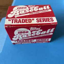 1986 Topps Baseball Traded Series Complete Set - 132 cards - NEW! NOT SEALED - Image 5