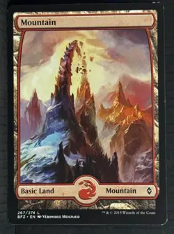 Mountain (267) - Full Art #267 Battle for Zendikar BFZ Magic MTG - Image 1