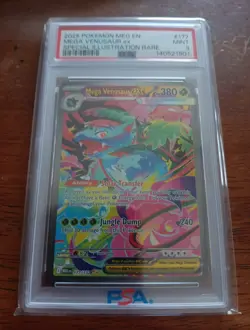 2025 POKEMON MEGA EVOLUTION SPECIAL ILLUSTRATION RARE MEGA VENUSAUR EX PSA 9 - Image 1