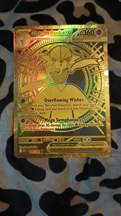 Pokemon ME01: Mega Evolution Mega Gardevoir ex 187/132 Gold Mega Hyper Rare NM - Image 1