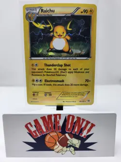 Pokemon Raichu 49/162 XY BREAKthrough Holo Rare Cracked Ice MP sc - Image 1