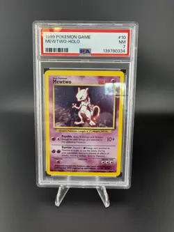 Mewtwo 10/102 Pokemon TCG 1999 Base Set Holo Unlimited Rare - PSA 7 - Image 1
