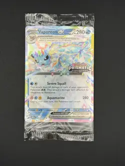 Pokemon TCG: Prismatic Evolutions Vaporeon ex 023/131 Stamped Promo Sealed - Image 1