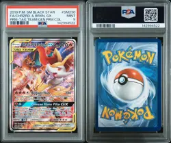 PSA 9 Charizard & Braixen GX SM230 Black Star Promo Full Art English Tag Team - Image 3