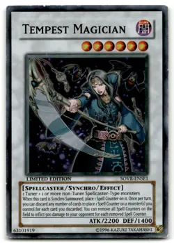 1996 Yugioh Tempest Magician - Image 1