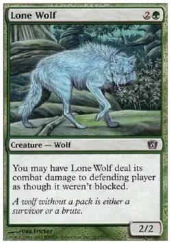 Lone Wolf - Light Play MTG 8th Edition - Image 1