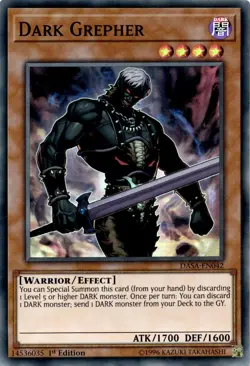 Yugioh Dark Grepher DASA-EN042 Super Rare 1st Edition MP - Image 1